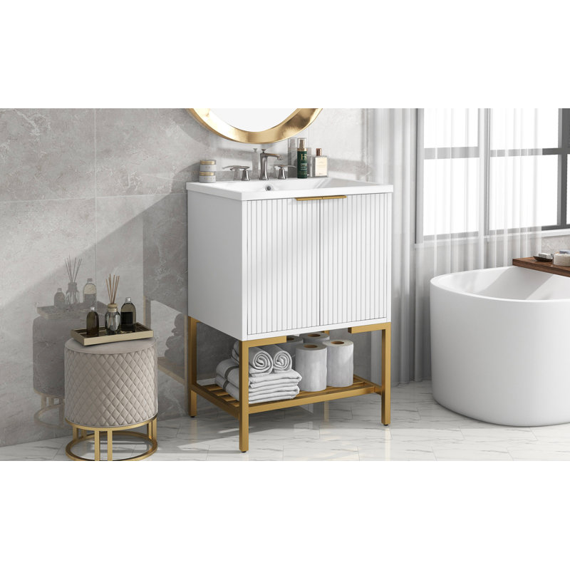 Mercer41 Bathroom Vanity with Sink, Bathroom Vanity Cabinet | Wayfair